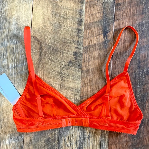 J.CREW Point D'Esprit French Bralette Orange - NWT - Picture 6 of 6